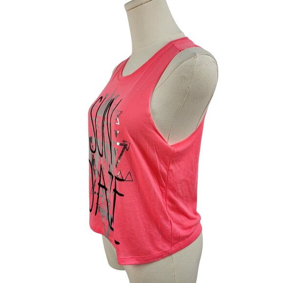NEW Rebellious One Medium Tee Sun Daze Hot Pink Graphic Shiny Silver Triangle - Picture 6 of 14